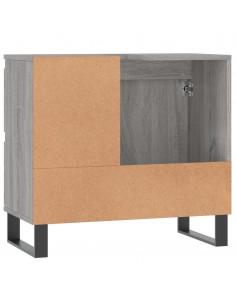 Armadietto Bagno Grigio Sonoma 65x33x60 cm in Legno Multistrato 2