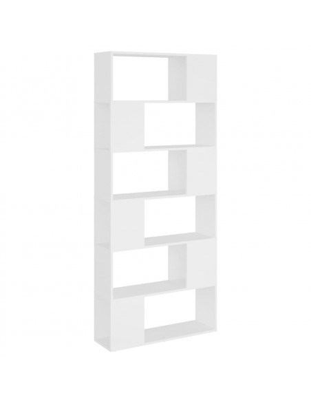 Libreria/Divisorio Bianco 80x24x186 cm in Truciolato