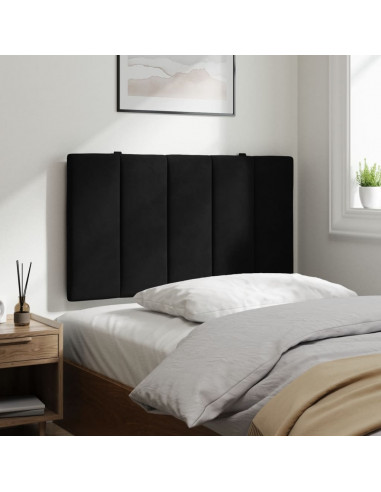 Cuscino Testiera Nero 80 cm in Velluto