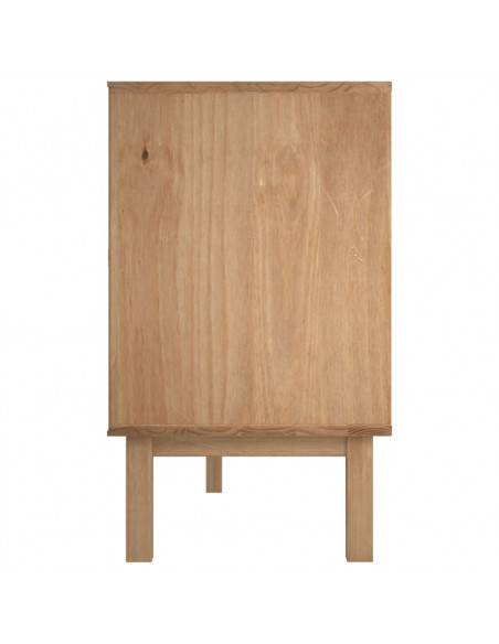 Credenza OTTA Marrone e Grigio 113,5x43x73 cm in Legno di Pino