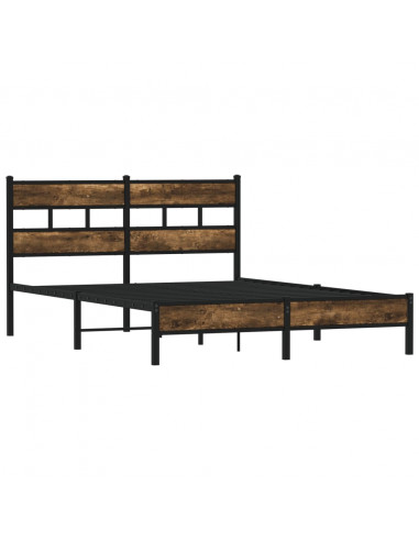 Giroletto senza Materasso con Testiera Rovere Sonoma 140x200 cm