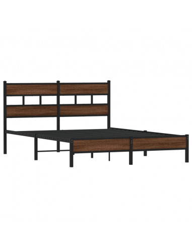 Giroletto senza Materasso Rovere Marrone 137x190 cm Truciolato