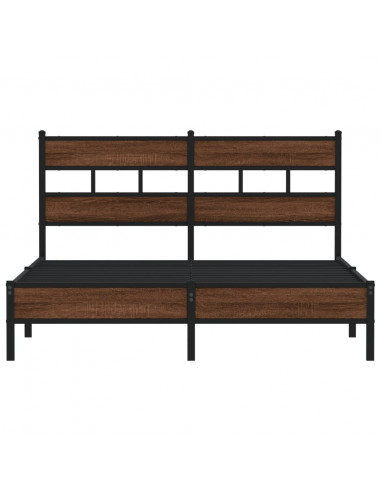 Giroletto senza Materasso Rovere Marrone 137x190 cm Truciolato