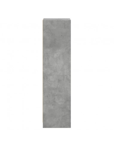 Credenza con Ante in Vetro Grigio Cemento 35x37x142 cm