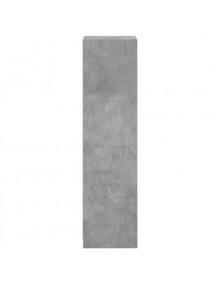 Credenza con Ante in Vetro Grigio Cemento 35x37x142 cm