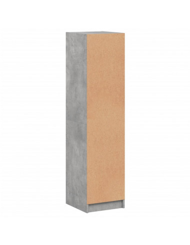 Credenza con Ante in Vetro Grigio Cemento 35x37x142 cm