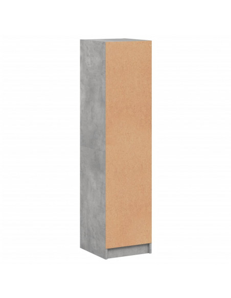 Credenza con Ante in Vetro Grigio Cemento 35x37x142 cm