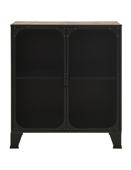 Armadietto Marrone Rustico 72x36x82 cm in Metallo e MDF