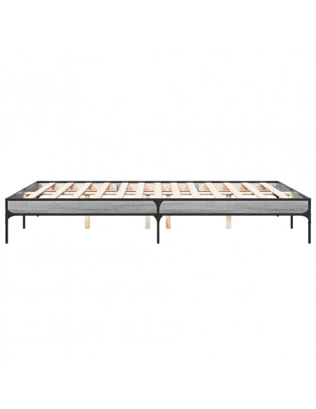 Giroletto Grigio Sonoma 150x200 cm in Legno Multistrato Metallo
