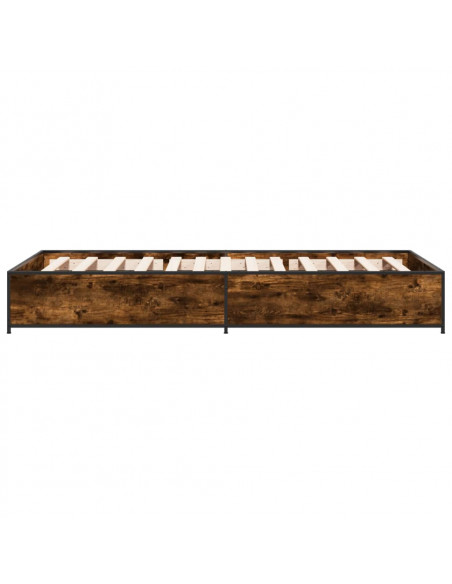 Giroletto Rovere Fumo 90x200 cm in Legno Multistrato e Metallo