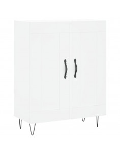 Credenza Bianca 69,5x34x180 cm in Legno Multistrato 2