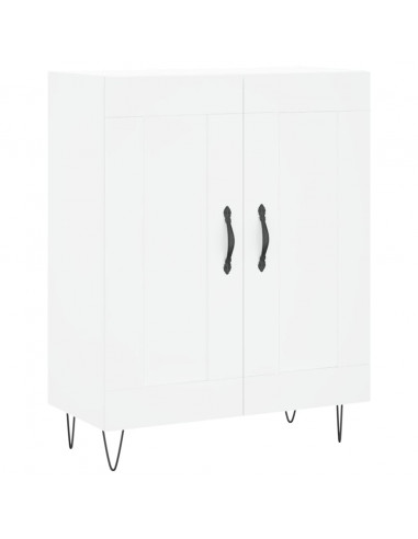 Credenza Bianca 69,5x34x180 cm in Legno Multistrato