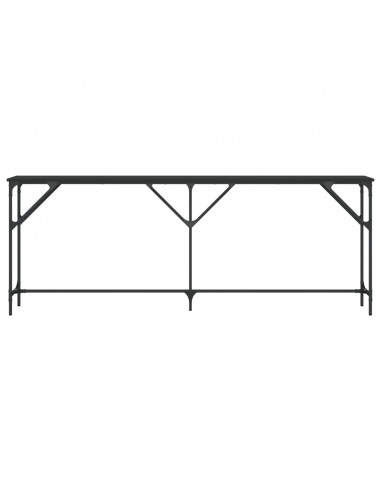 Tavolino Consolle Nero 200x29x75 cm in Legno Multistrato