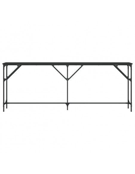 Tavolino Consolle Nero 200x29x75 cm in Legno Multistrato