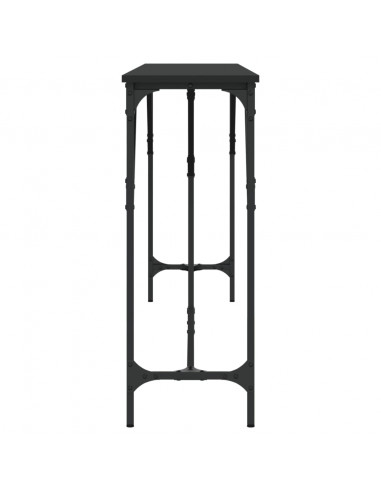 Tavolino Consolle Nero 200x29x75 cm in Legno Multistrato
