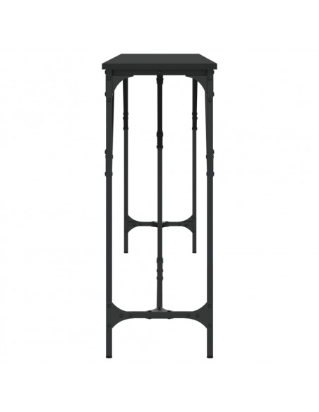 Tavolino Consolle Nero 200x29x75 cm in Legno Multistrato