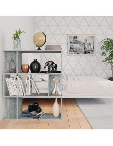 Libreria/Divisorio Grigio Sonoma 80x24x96 cm Legno Multistrato