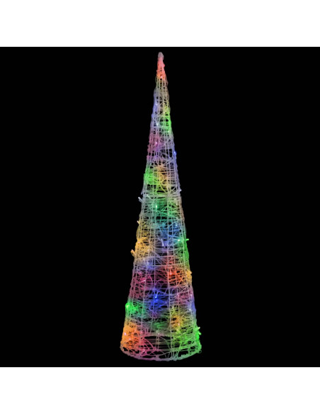 Piramide Decorativa Cono di Luce LED Acrilico Colorato 120 cm