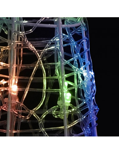 Piramide Decorativa Cono di Luce LED Acrilico Colorato 120 cm