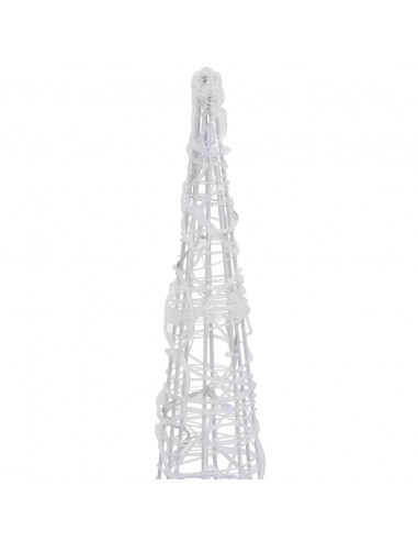 Piramide Decorativa Cono di Luce LED Acrilico Colorato 120 cm
