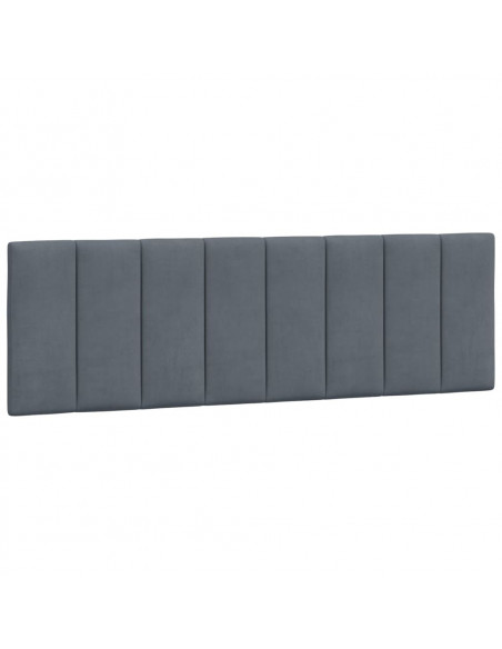 Giroletto con Luci LED Grigio Scuro 160x200 cm in Velluto