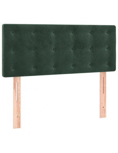 Giroletto a Molle con Materasso Verde Scuro 90x190 cm Velluto