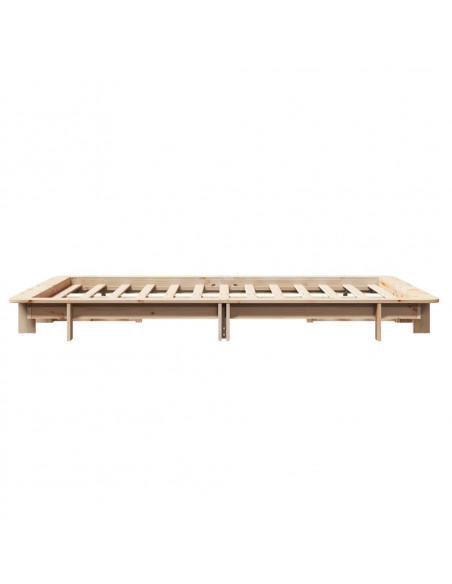Letto senza Materasso 135x190 cm in Legno Massello di Pino