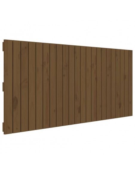 Testiera da Parete Miele 140x3x60 cm in Legno Massello di Pino