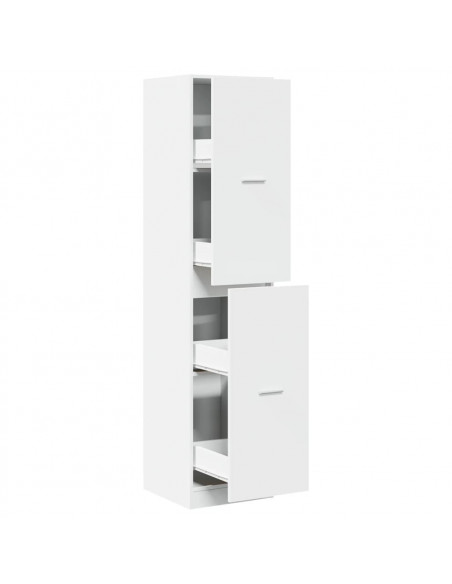 Armadietto da Farmacia Bianco 40x41x174,5 cm in Truciolato