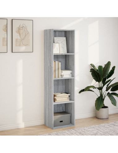 Libreria Grigio Sonoma 40x30x152 cm in Legno Multistrato
