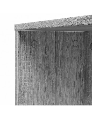 Armadietto da Bagno Stretto con Ruote Grigio Sonoma Truciolato