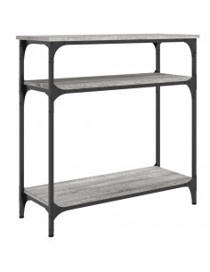 Tavolino Consolle Grigio Sonoma 75x29x75cm in Legno Multistrato 2