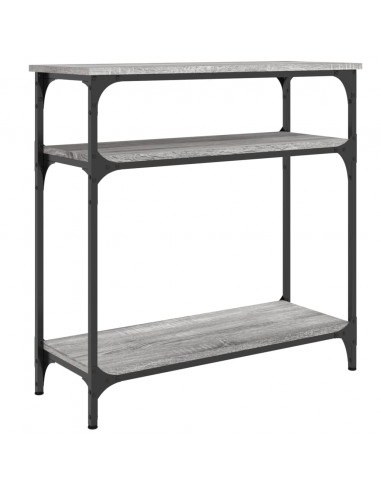 Tavolino Consolle Grigio Sonoma 75x29x75cm in Legno Multistrato