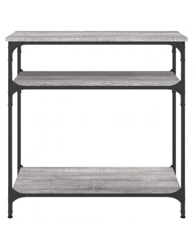 Tavolino Consolle Grigio Sonoma 75x29x75cm in Legno Multistrato