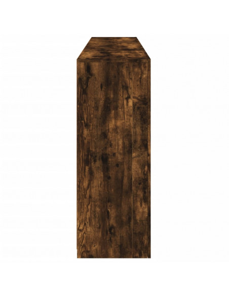 Credenza con Luci LED Rovere Fumo 181,5x37x100 cm