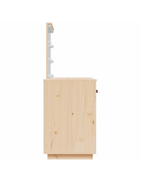 Toeletta con LED 95x50x133,5 cm in Legno Massello di Pino
