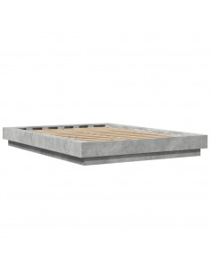 Giroletto Luci LED Grigio Cemento 140x190 cm Legno Multistrato 2