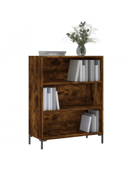 Libreria Rovere Fumo 69,5x32,5x90 cm in Legno Multistrato