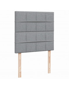 Giroletto a Molle con Materasso Grigio Chiaro 90x200 cm Tessuto 2