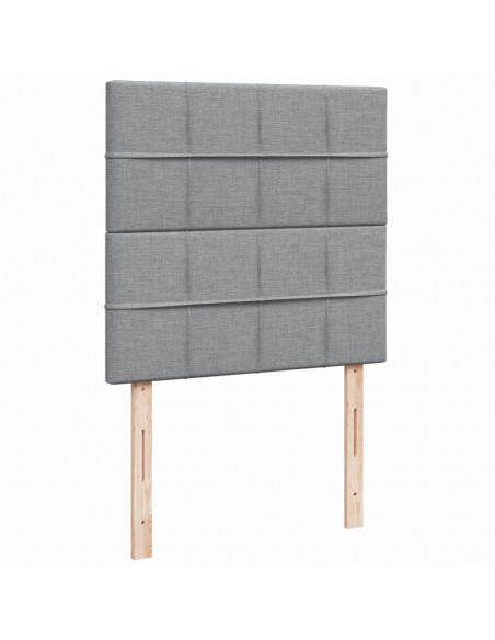 Giroletto a Molle con Materasso Grigio Chiaro 90x200 cm Tessuto