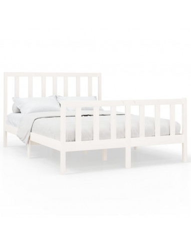 Giroletto Bianco in Legno Massello di Pino 140x200 cm