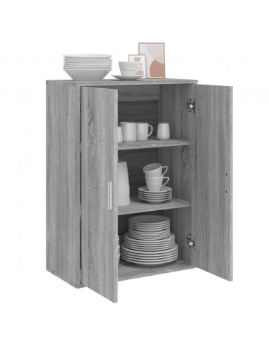 Credenza Grigio Sonoma 60x31x84 cm in Legno Multistrato