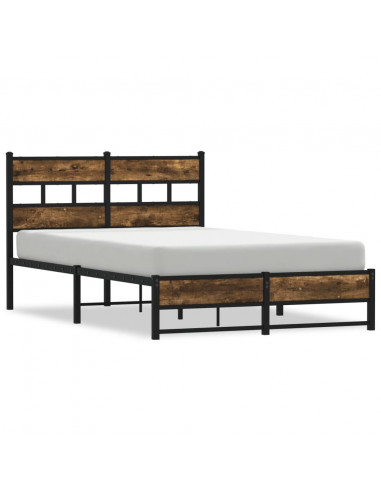 Giroletto senza Materasso in Metallo Rovere Fumo 120x190 cm