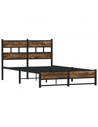 Giroletto senza Materasso in Metallo Rovere Fumo 120x190 cm