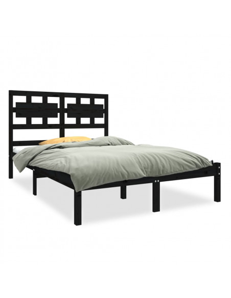 Giroletto Nero in Legno Massello 140x190 cm