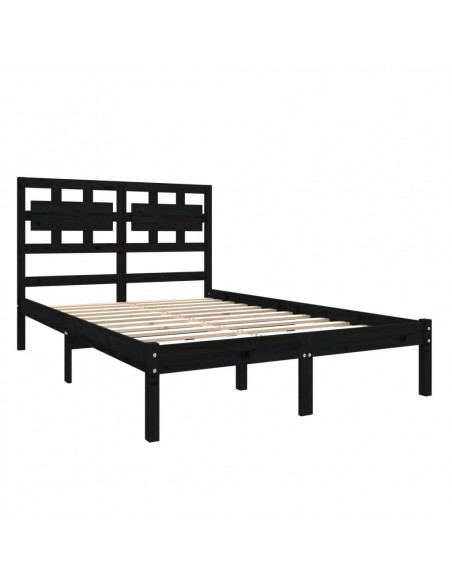 Giroletto Nero in Legno Massello 140x190 cm