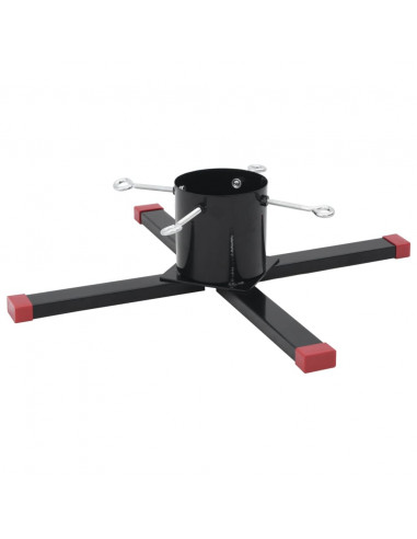Supporto per Albero di Natale Nero 61x61x15,5 cm
