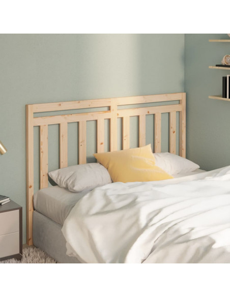 Testiera per Letto 146x4x100 cm in Legno Massello di Pino