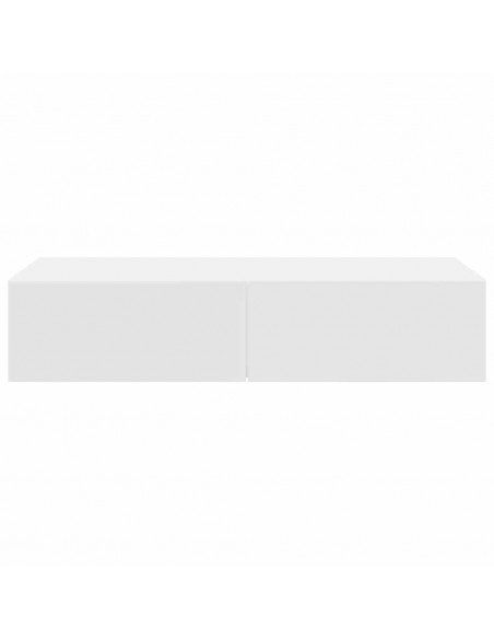 Scaffale a Parete con Cassetti Bianco 80x33x17 cm in Truciolato