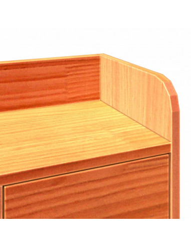 Letto Libreria senza Materasso Marrone Cera 200x200 cm in Pino